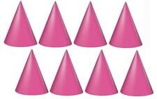 Unique Party Supplies Party Hats Hot Pink (8 count)