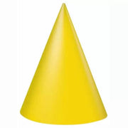Unique Party Supplies Party Hats Yellow (8 count)