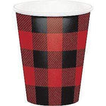 Unique Party Supplies Plaid Lumberjack 9oz Cups (8 count)