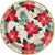 Unique Party Supplies Red & Gold Poinsettia Christmas Plates 9″ (8 count)