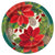 Unique Party Supplies Red & Green Poinsettia Christmas Plates 7″ (8 count)