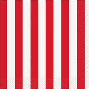 Unique Party Supplies Red Stripes Beverage Napkins (16 count)