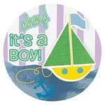 Unique Party Supplies Sailboat Boy Deluxe Button