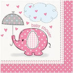 Unique Party Supplies Umbrellaphants Pink BN (16 count)