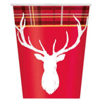 Unique Plaid Deer 9oz Cups (8 count)