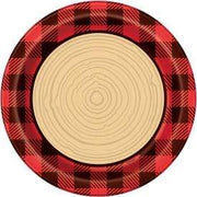 Unique Plaid Lumberjack Plates 9″ (8 count)