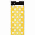 Unique Sunflower Yellow Dots Cellophane Bags (20 count)