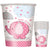 Unique Umbrellaphants Pink Cup 9oz (8 count)