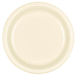 Vanilla Creme Plastic Plates 10″ by Amscan from Instaballoons