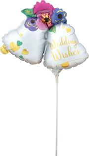 Wedding Bells Mini Shape (Requires heat-sealing) 11″ Foil Balloon by Anagram from Instaballoons