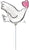 Wedding Dove (Requires heat-sealing) 11″ Foil Balloon by Anagram from Instaballoons