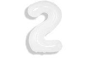 White Number 2 34″ Foil Balloon by Winner from Instaballoons