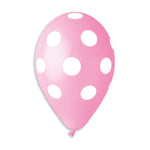 Pink/White Polka Dot 12″ Latex Balloons by Gemar from Instaballoons