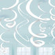 White Swirl Decoration 12pc - Amscan