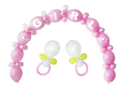 Winner Girl Baby Shower Kit – Pink Balloon Arch & Rattles