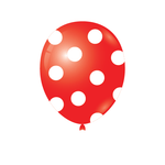 Red with Polka Dots 12″ Latex Balloons (8)