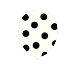 White with Black Polka Dots 12″ Latex Balloons (8)