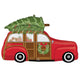 Christmas Woody Wagon with Tree 32″ Balloon