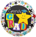 yellow Congrats Grad 18″ Foil Balloon by Convergram from Instaballoons