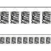 Zebra Ppr Lantern Garland by Amscan from Instaballoons