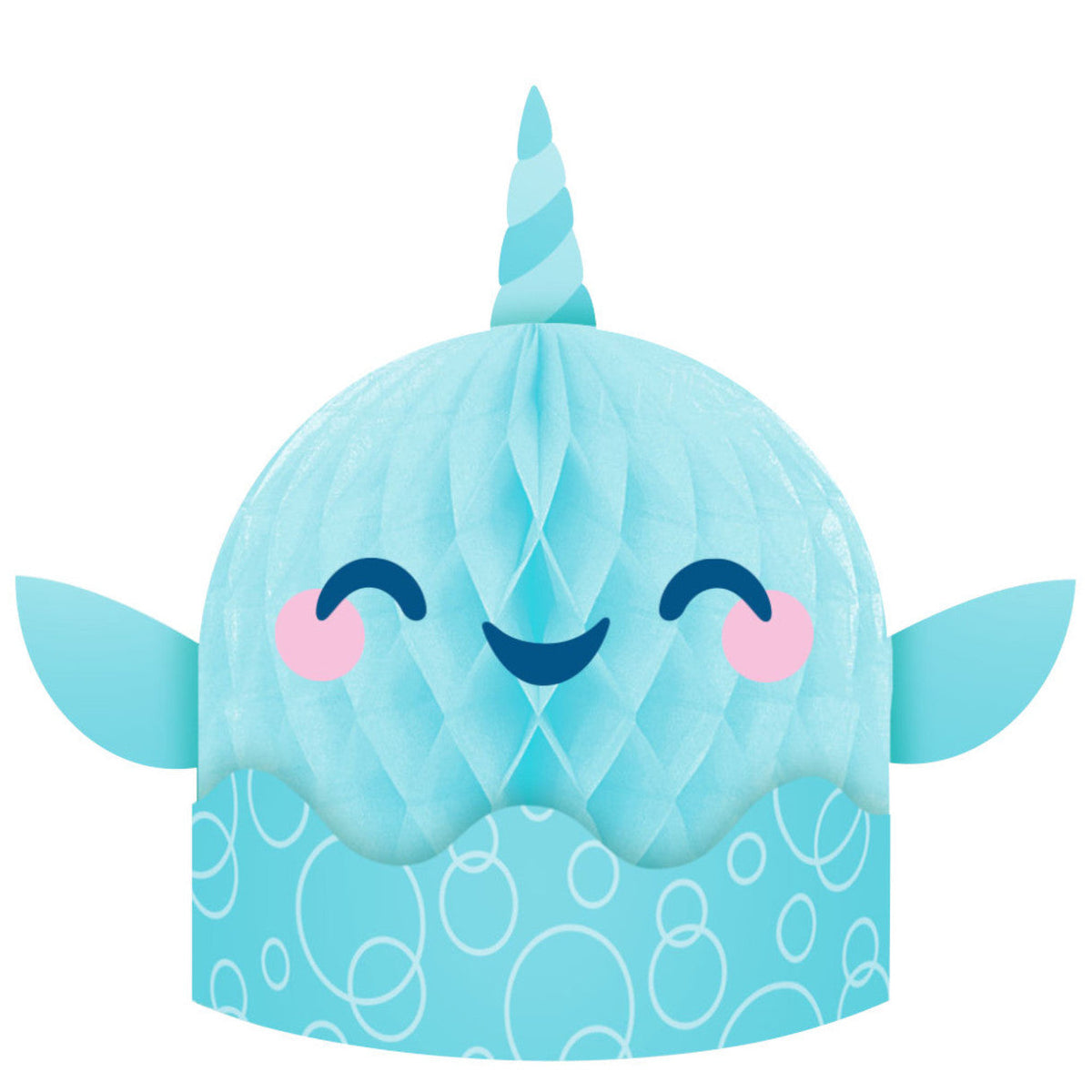 Happy Narwhal Honeycomb Centerpiece